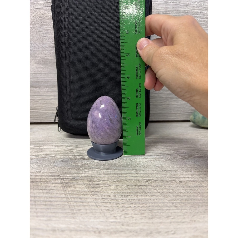 Lot Of 6 Eggs Stone Marble Alabaster Granite Multi Color (e8-01) - Picture 13 of 16